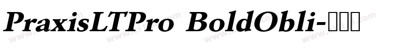 PraxisLTPro BoldObli字体转换